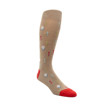 Load image into Gallery viewer, ELL &amp; Atty - Golf Sock Mid-Calf Peruvian Pima Cotton Ball &amp; Tee Design
