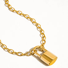 Load image into Gallery viewer, Flânerie - Locky 18K Non-Tarnish Lock Chain Necklace
