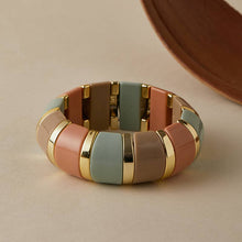 Load image into Gallery viewer, Pretty Persuasions - B26121 Bold Acrylic Rectangle Link Stretch Bangle Bracelet
