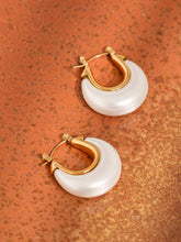 Load image into Gallery viewer, Flânerie - Roselle 18K Gold Non-Tarnish Teardrop Hoop Earrings
