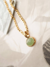 Load image into Gallery viewer, Flânerie - Winslow Non-Tarnish Green Stone Pendant Chain Necklace
