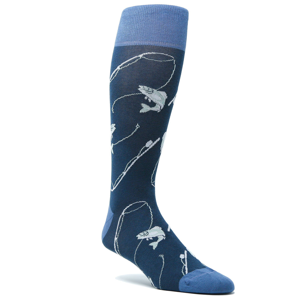 ELL & Atty - Fishing Slate Blue Socks