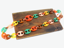 Load image into Gallery viewer, Pretty Persuasions - N26010 Bold Cut-Out Acrylic Oval Link Statement Necklace
