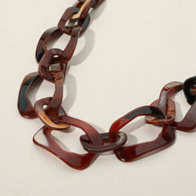 Load image into Gallery viewer, Sensibling Corp. - Celluloid Acetate Chunky Abstract Link Necklace
