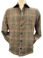 Load image into Gallery viewer, Maurizio B Overshirt w/Pockets Olive and Tan Plaid
