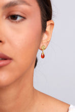 Load image into Gallery viewer, S Berlin Abigail Earring Gold Plated - Carnelian
