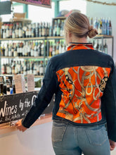 Load image into Gallery viewer, Stacy Bradley Dark Denim Jacket / Orange Equestrian
