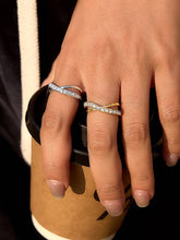 Load image into Gallery viewer, Flânerie - Rue 18K Gold Non-Tarnish CZ Crossover Ring
