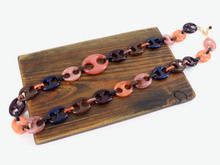 Load image into Gallery viewer, Pretty Persuasions - N26010 Bold Cut-Out Acrylic Oval Link Statement Necklace
