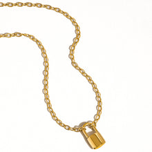 Load image into Gallery viewer, Flânerie - Locky 18K Non-Tarnish Lock Chain Necklace
