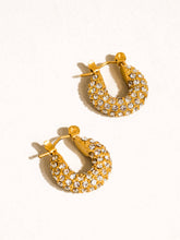 Load image into Gallery viewer, Flânerie by MAIQ - Joleen 18K Gold Non-Tarnish Glam CZ Hoop Earring
