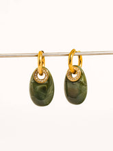 Load image into Gallery viewer, Flânerie - Canari 18K Gold Non-Tarnish Resin Hoop Earrings
