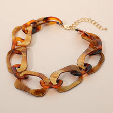 Load image into Gallery viewer, Sensibling Corp. - Celluloid Acetate Chunky Abstract Link Necklace
