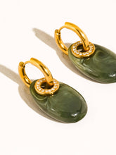 Load image into Gallery viewer, Flânerie - Canari 18K Gold Non-Tarnish Resin Hoop Earrings
