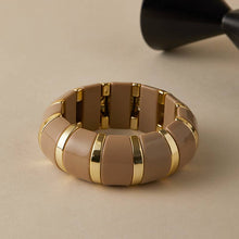 Load image into Gallery viewer, Pretty Persuasions - B26121 Bold Acrylic Rectangle Link Stretch Bangle Bracelet
