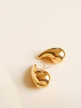 Load image into Gallery viewer, Flânerie - Colette 18K Gold Non-Tarnish Large Huggie Droplet Earring
