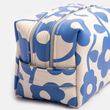 Load image into Gallery viewer, Caroline Gardner - Blue Mono Flower Large Travel Washbag
