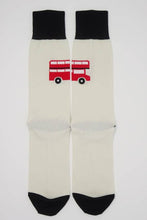 Load image into Gallery viewer, Peper Harow Socks - London Bus Men&#39;s Socks - Cream

