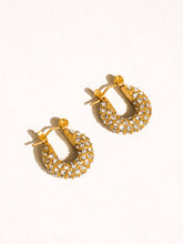 Load image into Gallery viewer, Flânerie by MAIQ - Joleen 18K Gold Non-Tarnish Glam CZ Hoop Earring
