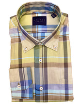 Load image into Gallery viewer, Calder Shirt Twill Melange Plaid Verde
