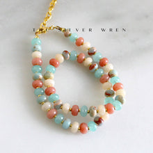 Load image into Gallery viewer, The Silver Wren - Desert Morning Stone Candy Necklace, Pastel Layering
