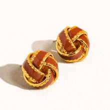 Load image into Gallery viewer, Flânerie - Astor 18K Gold Basket Weaved Ball Studs
