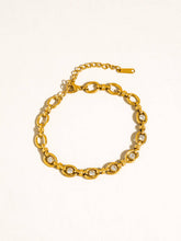 Load image into Gallery viewer, Flânerie by MAIQ - Xenon 18K Gold Non-Tarnish CZ Circle Link Bracelet
