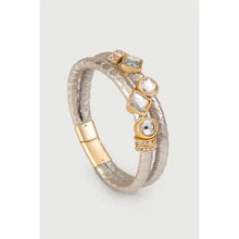 Load image into Gallery viewer, SAACHI - Bling Charm Leather Bracelet

