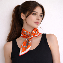 Load image into Gallery viewer, Winding River - Orange Stirrup Loop Scarf
