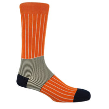 Load image into Gallery viewer, Peper Harow Socks - Oxford Stripe Premium Men&#39;s Cotton Socks
