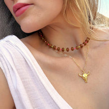 Load image into Gallery viewer, The Silver Wren - Saddle Stone Candy Necklace

