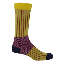 Load image into Gallery viewer, Peper Harow Socks - Oxford Stripe Premium Men&#39;s Cotton Socks
