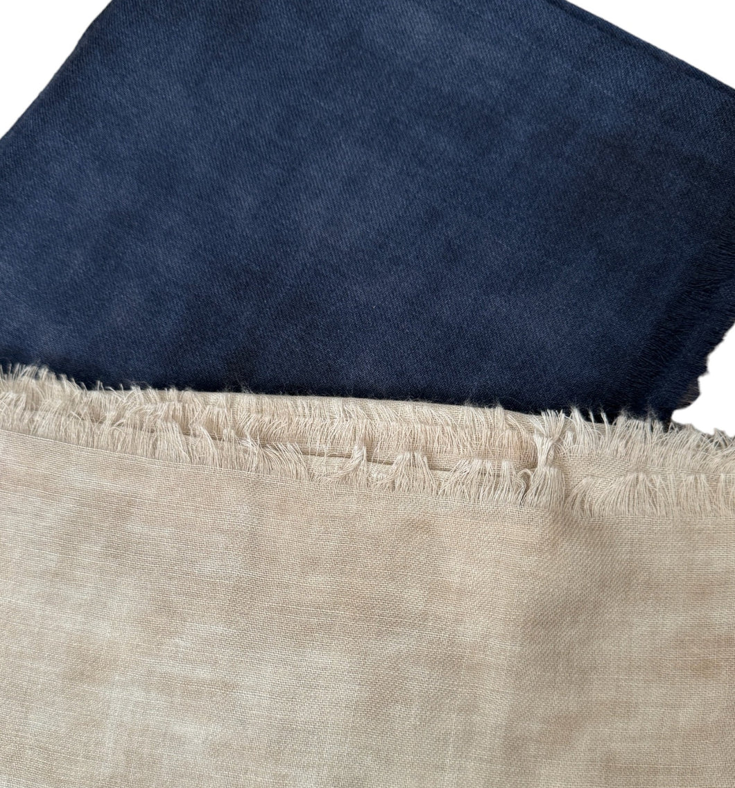 Amina Rubinacci Lightweight Solid Scarf Wool/Silk