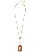 Load image into Gallery viewer, ZENZII Jewelry - Faux Leather Link Pendant Necklace
