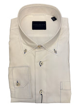 Load image into Gallery viewer, Calder BD Shirt Luxe Oxford White w/Blue Stitch
