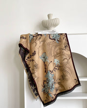 Load image into Gallery viewer, Winding River - Brown / Turq Prairie Rose Reversible Wrap
