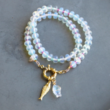 Load image into Gallery viewer, The Silver Wren - Mirage Stone Candy Fish Necklace

