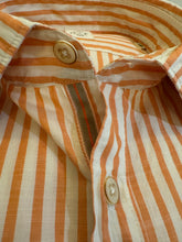 Load image into Gallery viewer, GMF 965 Washed Cotton Stripe Shirt Orange
