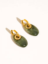 Load image into Gallery viewer, Flânerie - Canari 18K Gold Non-Tarnish Resin Hoop Earrings

