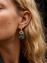 Load image into Gallery viewer, Flânerie - Canari 18K Gold Non-Tarnish Resin Hoop Earrings
