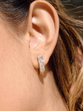 Load image into Gallery viewer, Flânerie by MAIQ - Zephira 18K Gold Non-Tarnish CZ Pave Hoop Earrings
