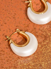 Load image into Gallery viewer, Flânerie - Roselle 18K Gold Non-Tarnish Teardrop Hoop Earrings
