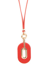 Load image into Gallery viewer, ZENZII Jewelry - Faux Leather Link Pendant Necklace
