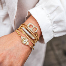 Load image into Gallery viewer, Loni Paul Jewelry - Matte Gold Pave Tube Bracelet
