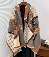 Load image into Gallery viewer, Winding River - Equestrian Brown Giddy Up Reversible Wrap
