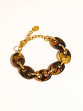 Load image into Gallery viewer, Flânerie - Acacia 18K Gold Non-Tarnish Chunky Resin Link Bracelet
