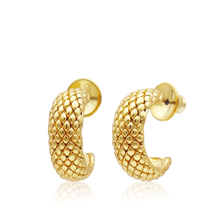 Load image into Gallery viewer, KARINE SULTAN - Snake Texture Hoop Earrings
