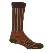 Load image into Gallery viewer, Peper Harow Socks - Oxford Stripe Premium Men&#39;s Cotton Socks
