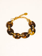 Load image into Gallery viewer, Flânerie - Acacia 18K Gold Non-Tarnish Chunky Resin Link Bracelet
