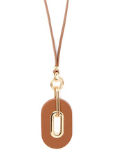 Load image into Gallery viewer, ZENZII Jewelry - Faux Leather Link Pendant Necklace

